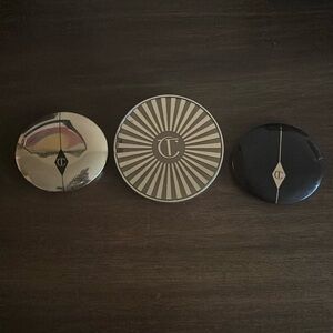 Charlotte Tilbury Flawless Finish Powder, Bronzer and Pillow Talk Blush